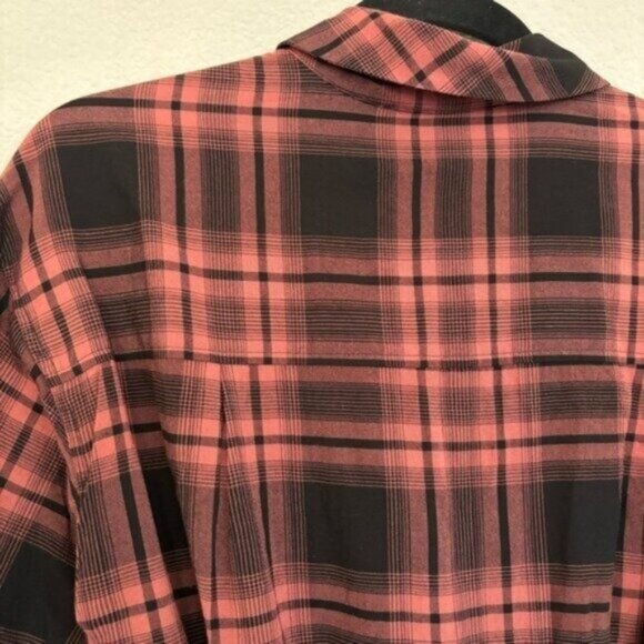 ALL SAINTS Miki Check Shirt Wrap Long Sleeve Top - Picture 6 of 7
